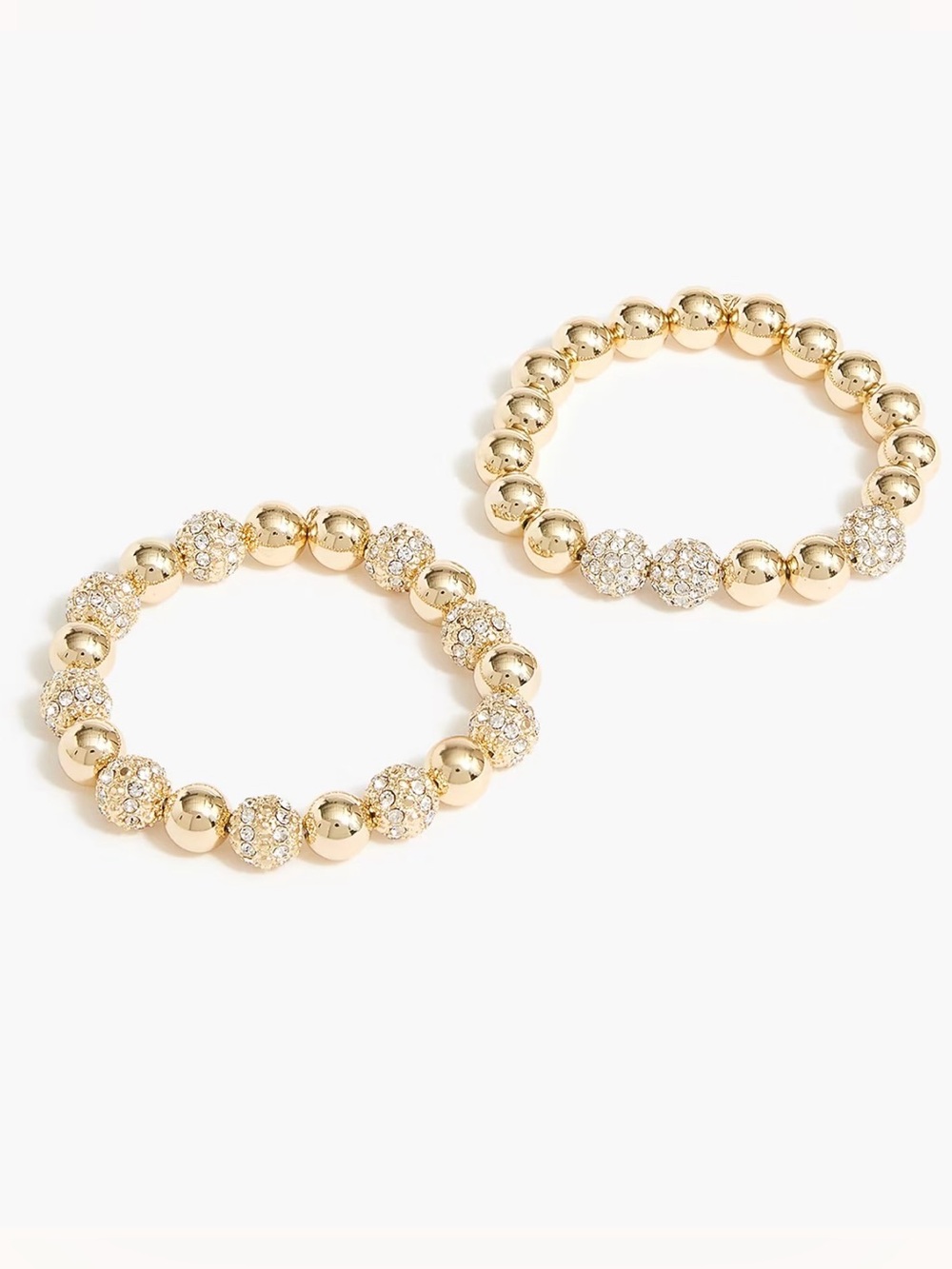 J Crew Gold Crystal Bracelet Set